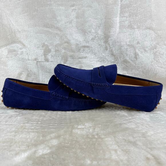 New Republic by Mark McNairy Barclay Suede Loafer / Driver Men\'s Size 10.5 Blue main image 6